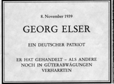 Posthume Repatriierung: Gedenkanzeige für Johann Georg Elser in der Frankfurter Rundschau vom 6.11.2004